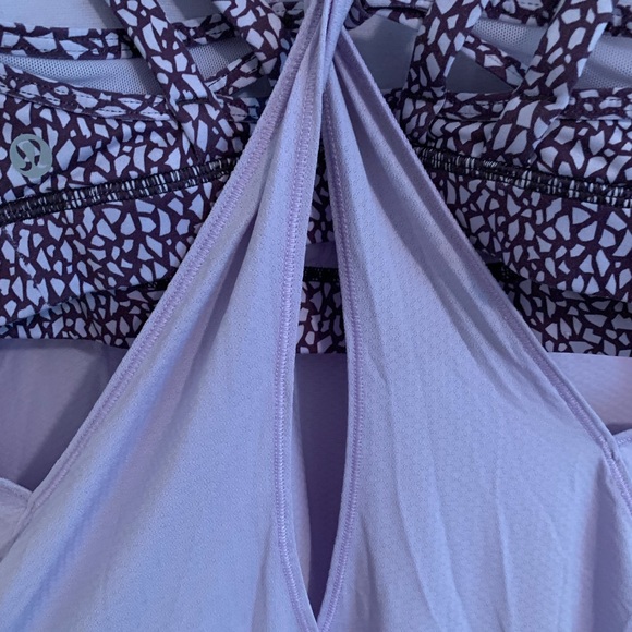 Lululemon purple leopard print workout tank top - Picture 5 of 9